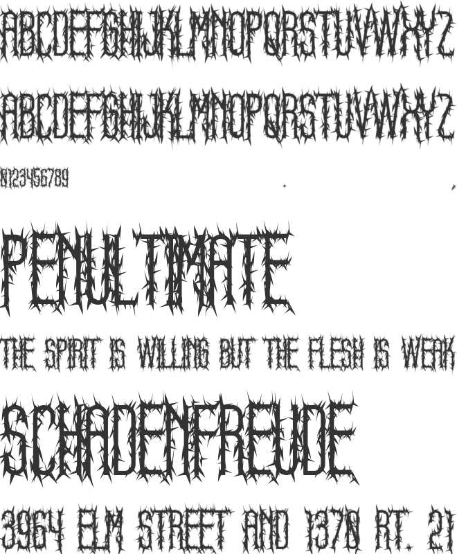 Jeritan Lowokwaru font preview