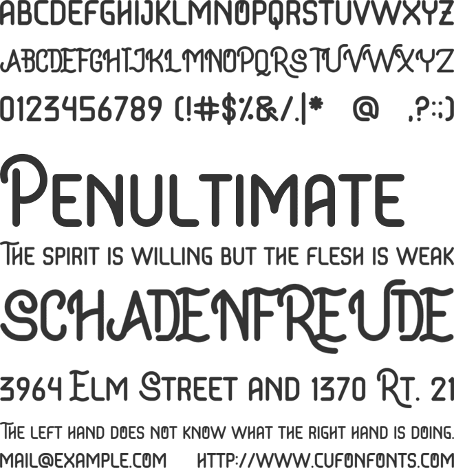 Bantico Monoline font preview