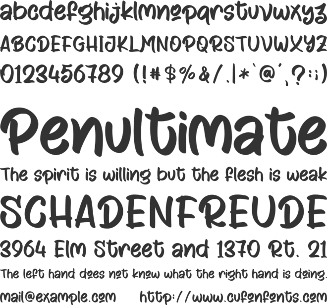 Mango Lazy - Personal Use font preview