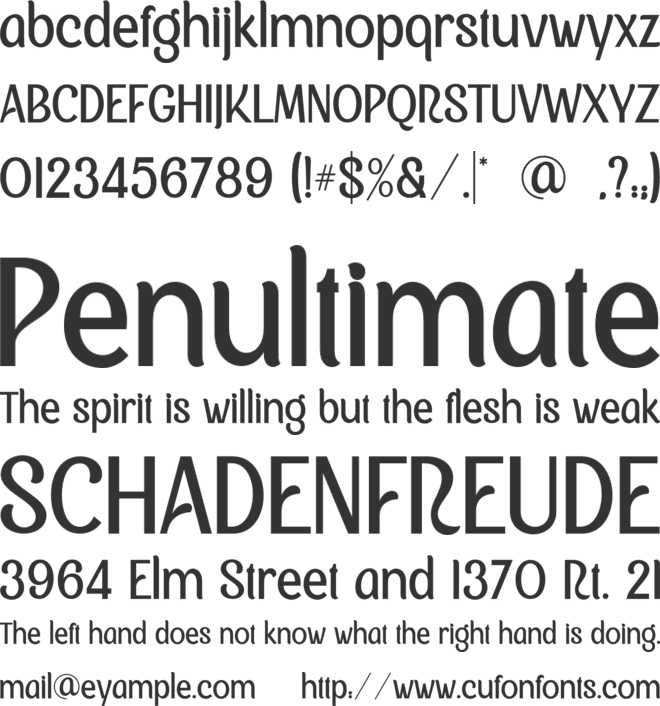 Panorama font preview