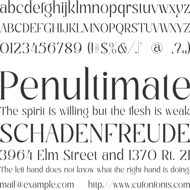 Ethnic font preview