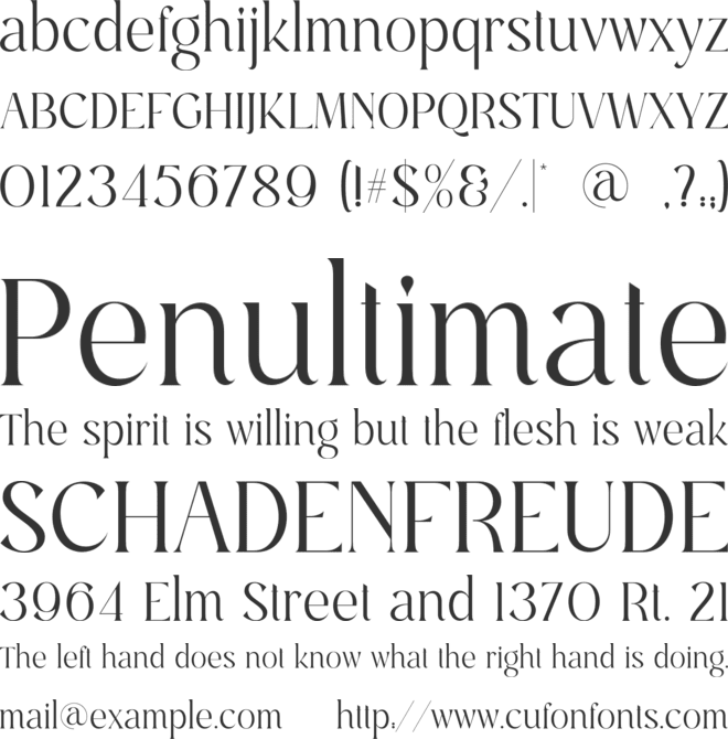 Refina font preview