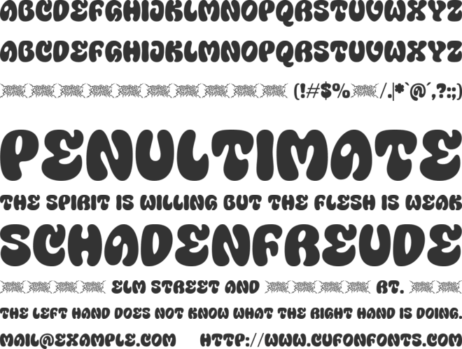 Teenage Hybrid font preview