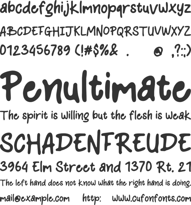 Nothing Pena font preview