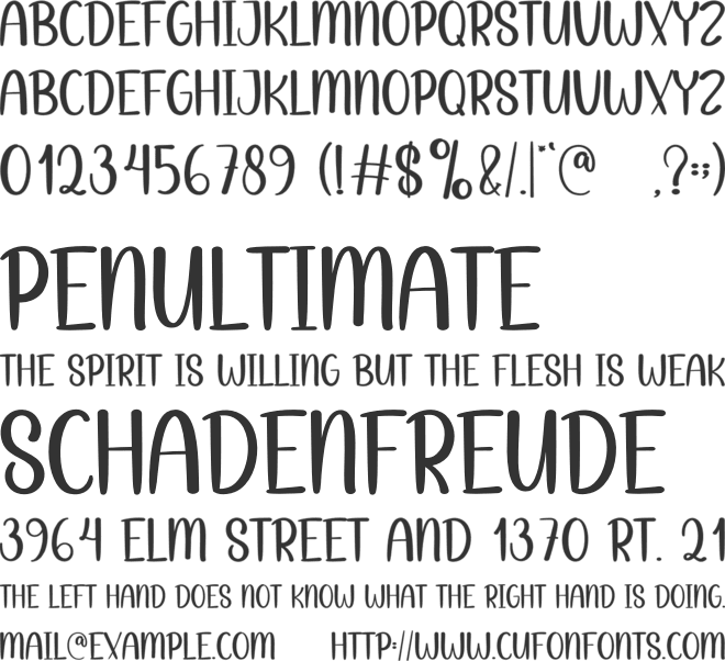 Baby Easter font preview