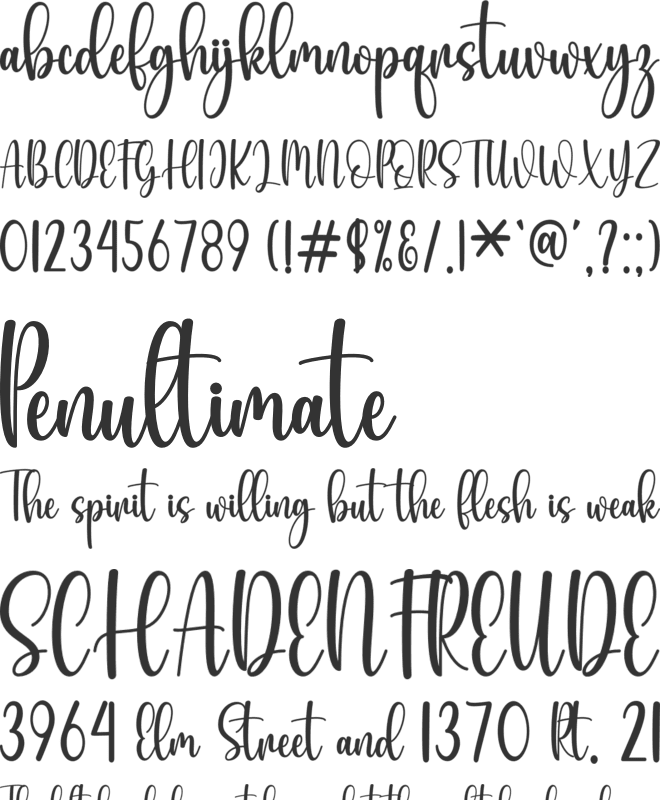 Simply Happy font preview