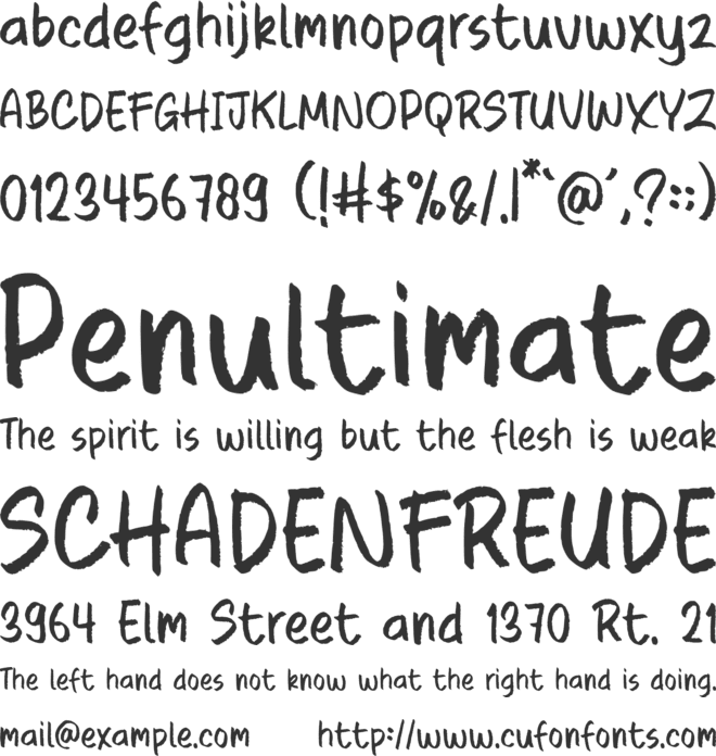 Perfect Summer font preview