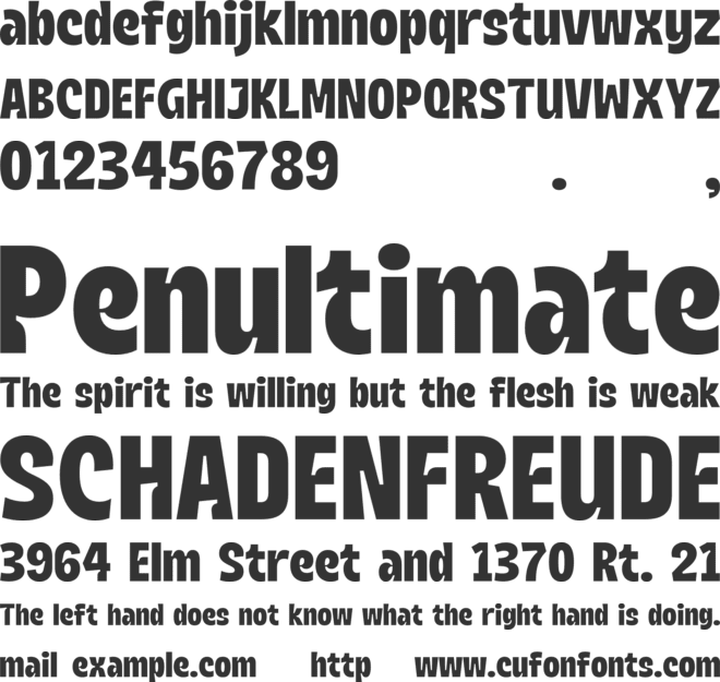 Beranda font preview