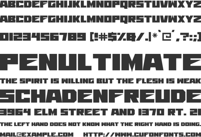 Mega Monster font preview