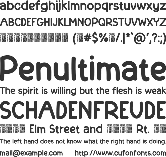 Handineat_PERSONAL_USE_ONLY font preview