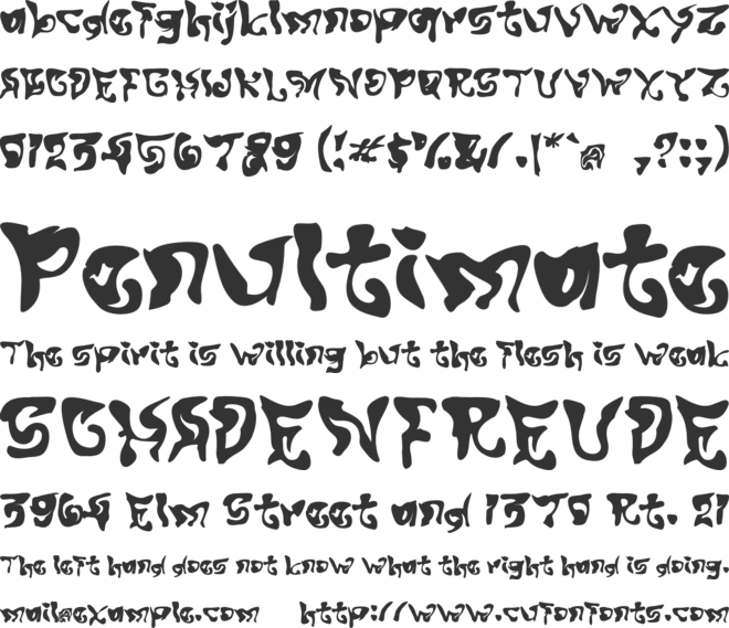 M Meram font preview