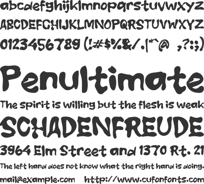 M Munyes font preview