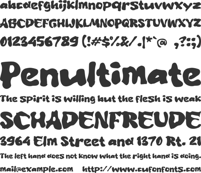 M Munlow font preview