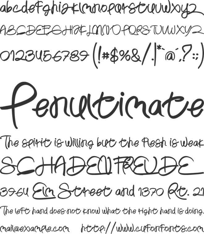 Featherdale font preview
