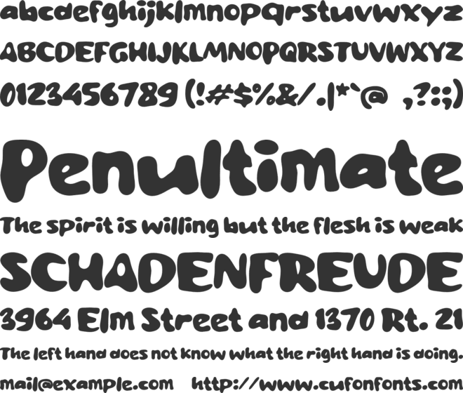 M Miuw font preview