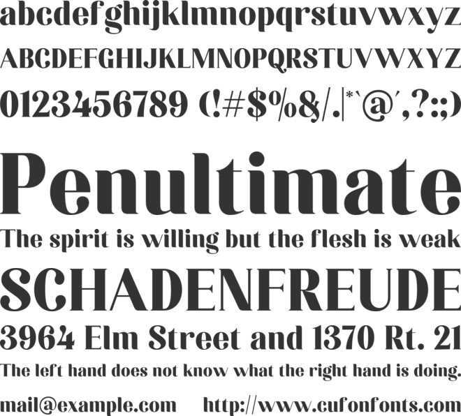 Rastiga font preview