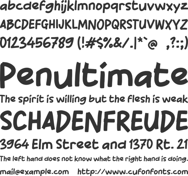 M Malemin font preview