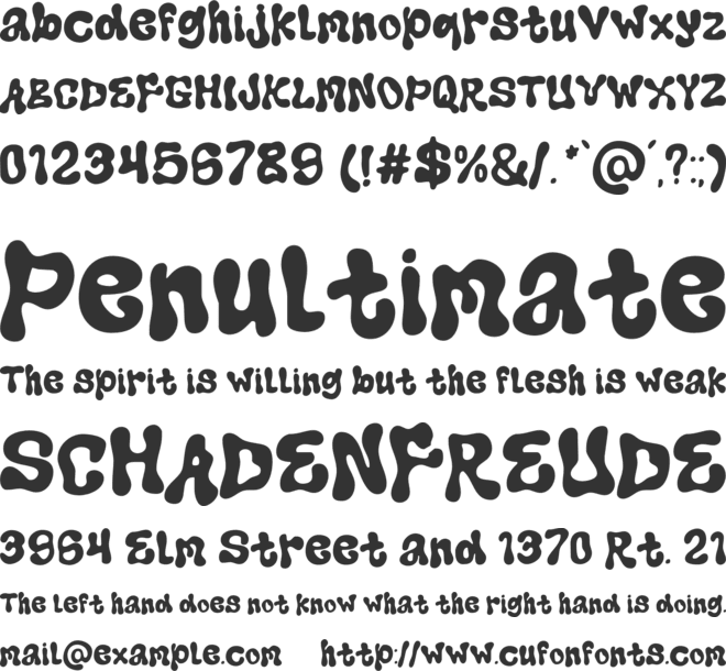 Kerlo Glued font preview