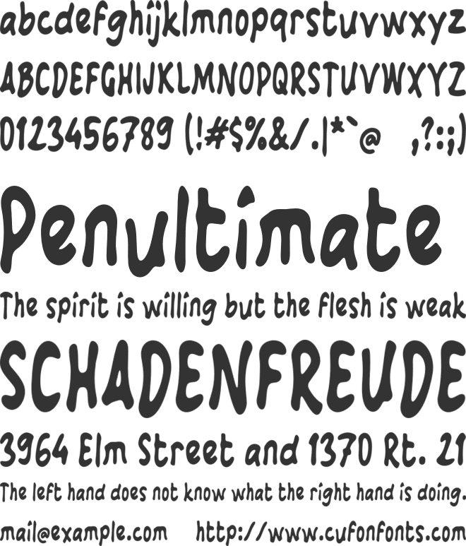 M Mendu font preview