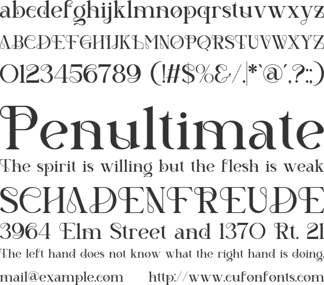 Geliant font preview