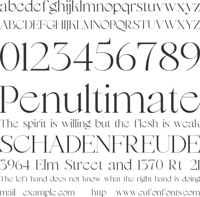 Selofier font preview