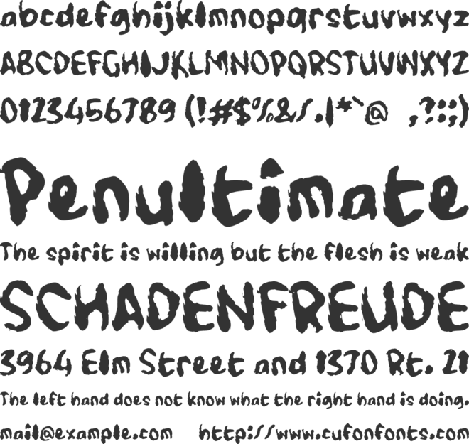 M Matroge font preview