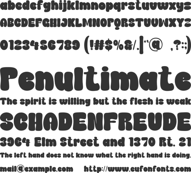 BARBLE font preview