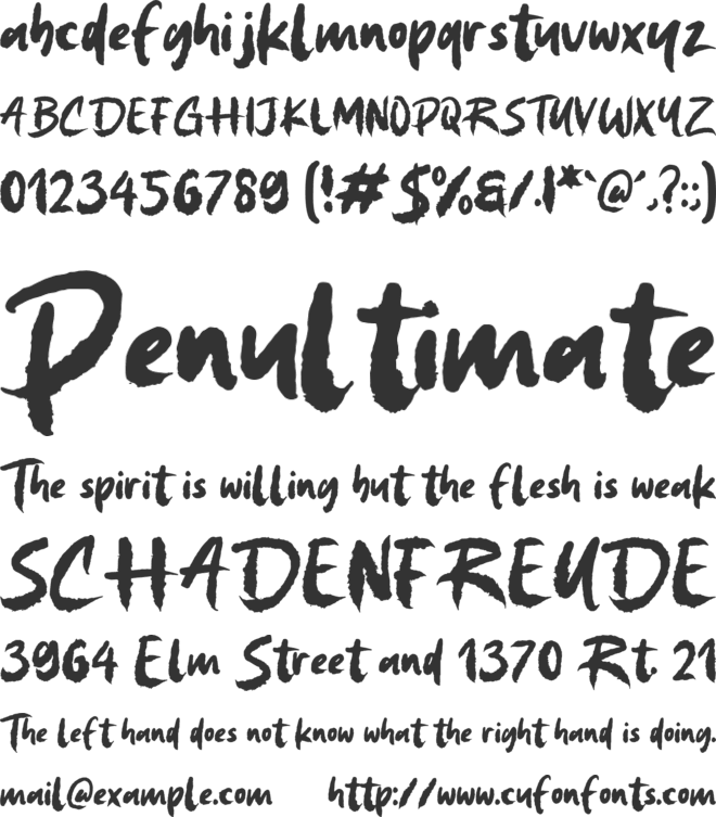 Deduction font preview