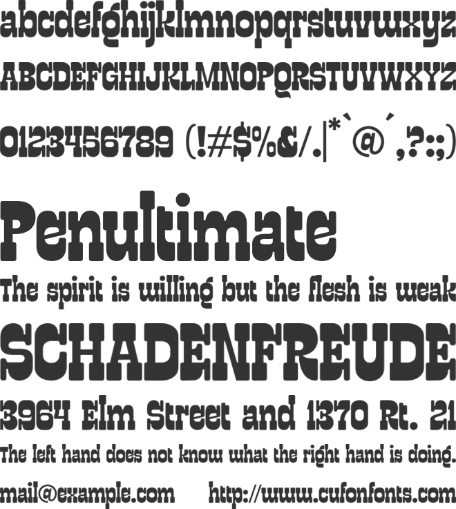 TF Donega font preview