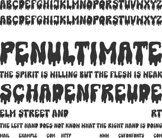Haunting font preview