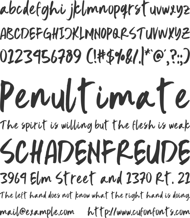 Memper font preview