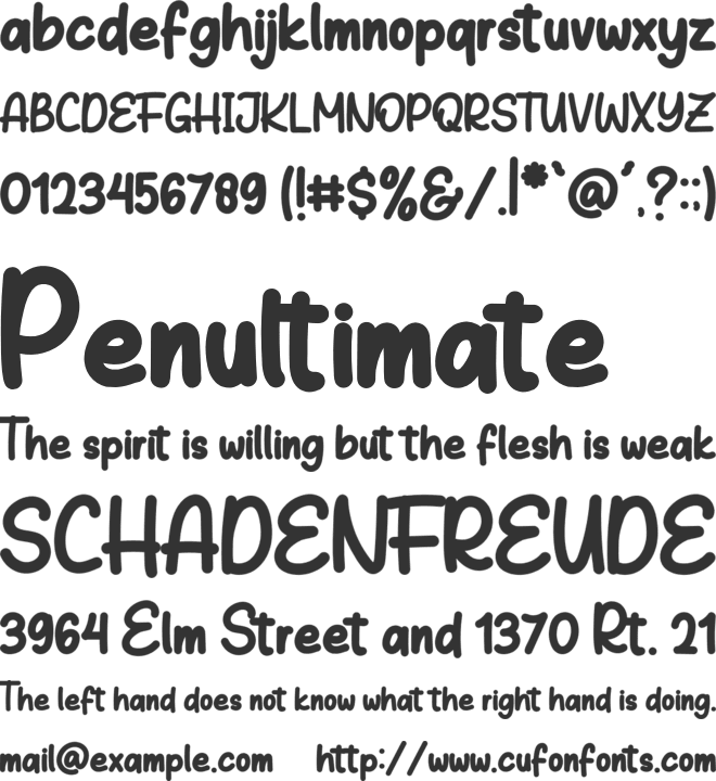 Child Hood font preview