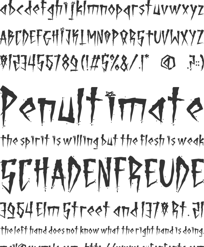 Brutal Brushstrokes font preview