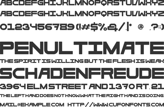 Brick font preview