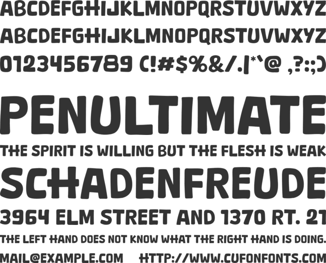 Dinofans font preview