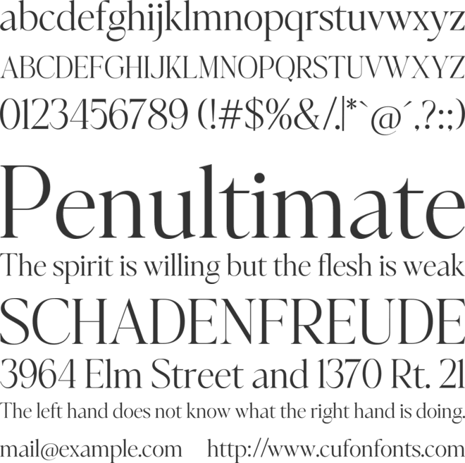 British Green font preview