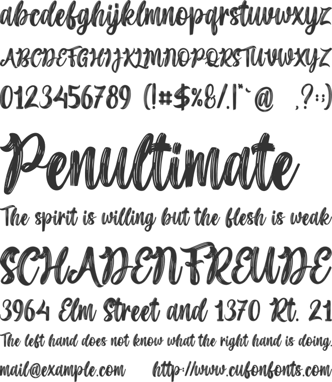 Handmades font preview
