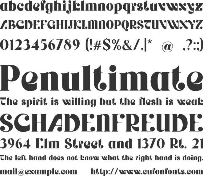 GRANDSTAND font preview