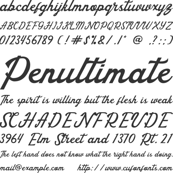 Wolter font preview