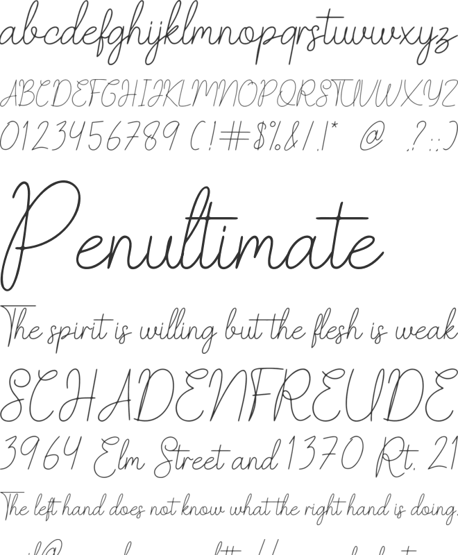 Kasthy font preview