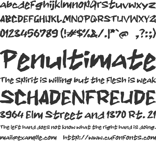 M Mrasiz font preview