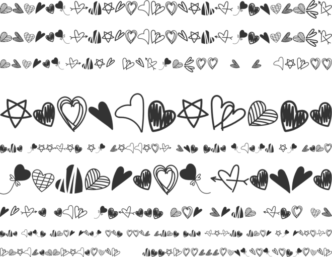 Heart Dingbat font preview