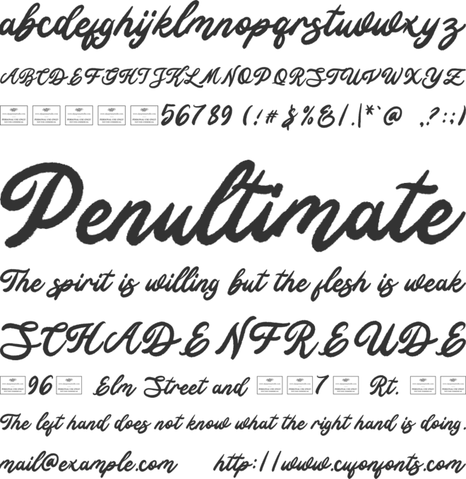Benevolence Free font preview