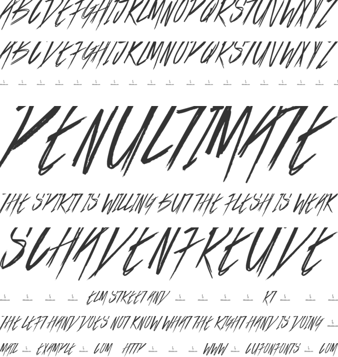 Last Days font preview