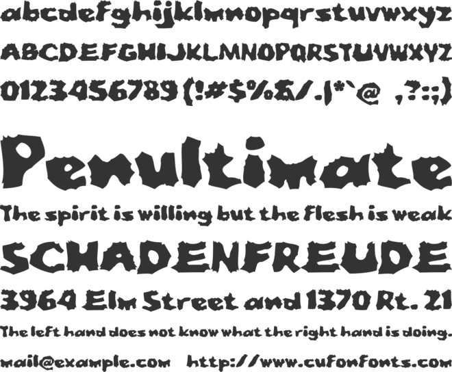 M Madoc font preview