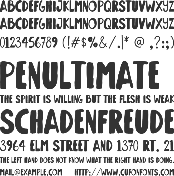 the gunners font preview