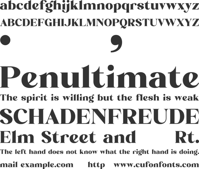 Grained font preview