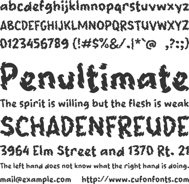 M Mlaste font preview