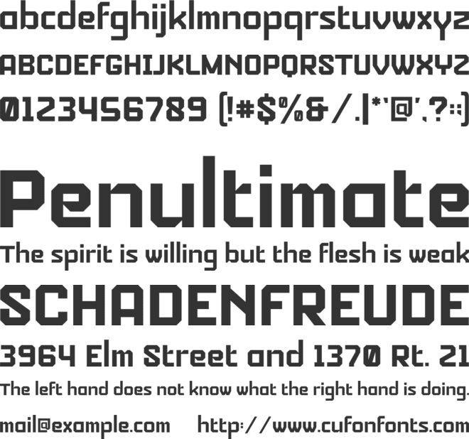 Soccer font preview