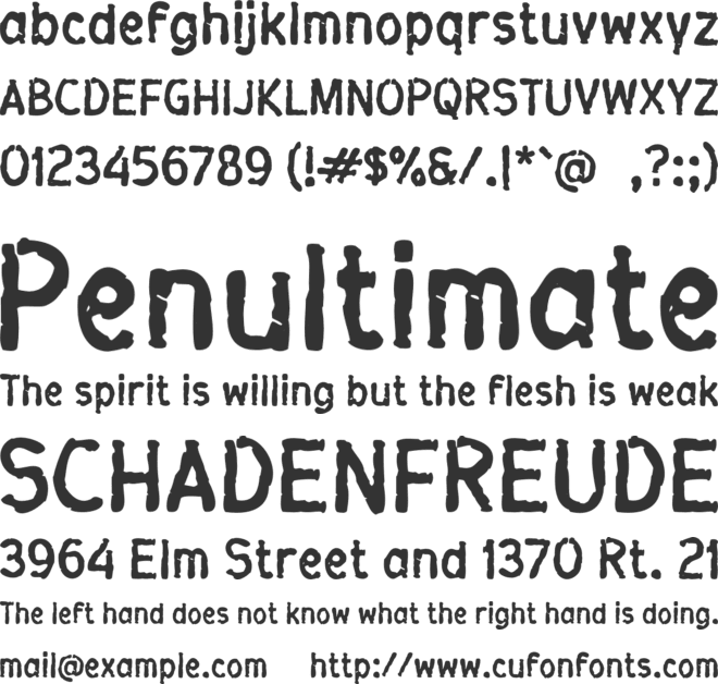 M Marxin font preview